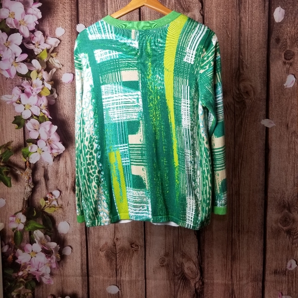 Bob Mackie wearable art cardigan size M - Picture 4 of 7